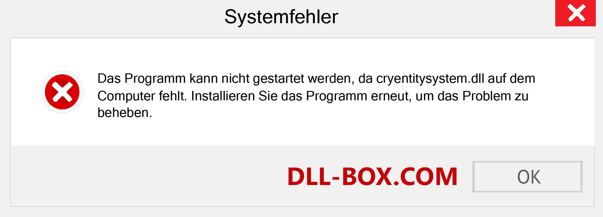 cryentitysystem.dll-Datei fehlt?. Download für Windows 7, 8, 10 - Fix cryentitysystem dll Missing Error unter Windows, Fotos, Bildern